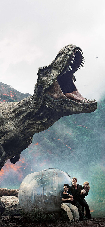 Jurassic World Fallen Kingdom, Intense poster, 1 resolution, Thrilling movie HD phone wallpaper
