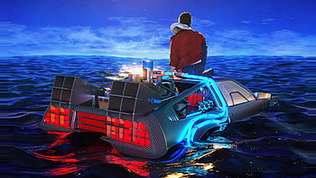 Delorean And Chill, delorean, artist, artwork, digital-art HD wallpaper
