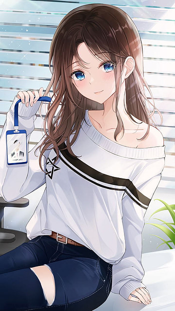 Anime, goz, kafa, kiz HD phone wallpaper