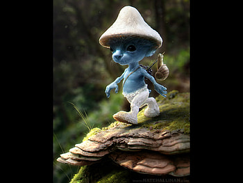 Smurf Sighting, , nate hallinan smurf sighting, halloween, fantasy art HD wallpaper