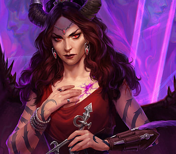 Areelu, purple, fantasy, girl, demon, anna pavleeva HD wallpaper