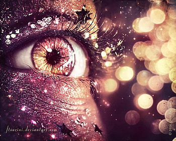 Bokeh Eye, star, bokeh, colorful, eye HD wallpaper