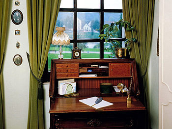 Interior, Paintings, Miscellanea, Miscellaneous, Table, Paper, Curtains, Cabinet HD wallpaper