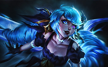 Gwen, night, League of Legends, MOBA, LoL, Legends of Runeterra, artwork, Gwen League of Legends HD wallpaper