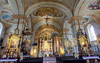 Basilica in Wadowice, Poland, interior, Poland, church, altar HD wallpaper