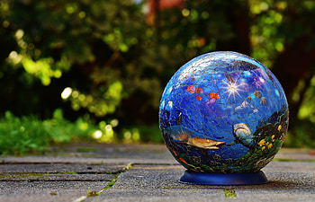 Miscellanea, Miscellaneous, Drawing, , Ball, Underwater World, Jigsaw Puzzles, Puzzles HD wallpaper