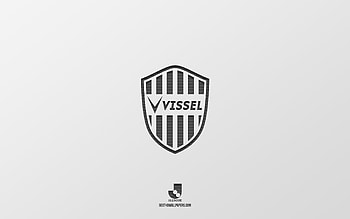 Vissel Kobe, white background, Japanese football team, Vissel Kobe emblem, J1 League, Japan, football, Vissel Kobe logo HD wallpaper