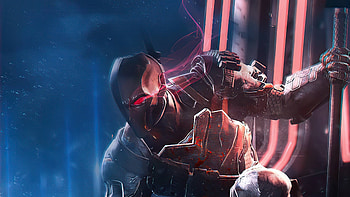 Death Stroke Saving The City, deathstroke, superheroes, artist, artwork, digital-art HD wallpaper