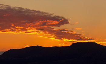 Nature, Sunset, Mountains, Silhouette HD wallpaper