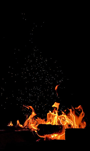 Fire, amoled HD phone wallpaper