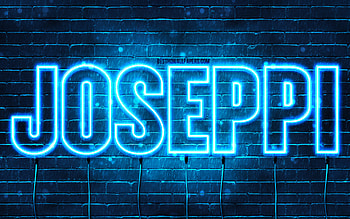 Joseppi, , with names, Joseppi name, blue neon lights, Joseppi Birtay, Happy Birtay Joseppi, popular italian male names, with Joseppi name HD wallpaper