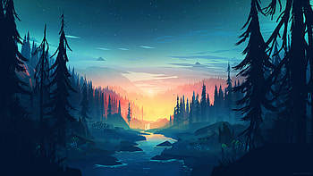 Minimal Minimalist Nature Sunrise River - Best HD wallpaper