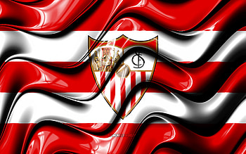 Sevilla FC, soccer, flag, logo, football HD wallpaper