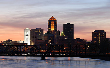 Des Moines sunset, Beautiful cities, Tranquil views, Iowa state pride HD wallpaper