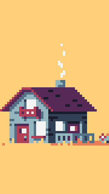 Cozy Pixel Cottage — Art, house, artistic, pixel art HD phone wallpaper