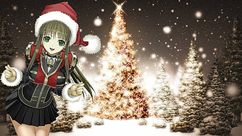 Anime, Holidays, New Year, Christmas, Xmas HD wallpaper