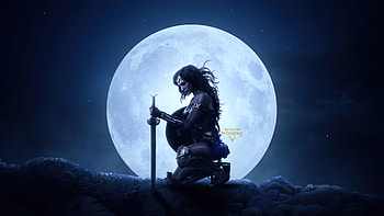 Wonder Woman The Big Moon, wonder-woman, superheroes, artist, artwork, digital-art, deviantart HD wallpaper
