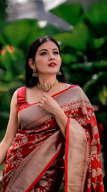 Shivada Nair, malayalam actress, model, saree beauty HD phone wallpaper