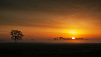 Sunset , Stunning landscapes, Golden hour beauty, Peaceful ambiance HD wallpaper