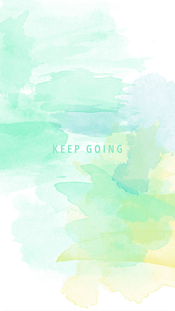 Mint green yellow watercolour Keep Going background lock screen | Backgrounds | Pinterest | Mint green, and Watercolor HD phone wallpaper