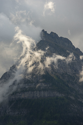 Nature, Trees, Rocks, Mountain, Fog HD phone wallpaper