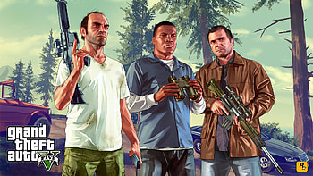 Preview gta, gta 5, 2015, characters, art HD wallpaper
