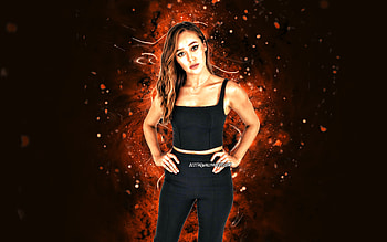 Alycia Debnam-Carey, , orange neon lights, australian actress, beauty, australian celebrity, creative, Alycia Debnam-Carey HD wallpaper