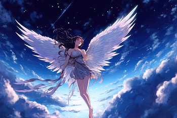 Angel Girl Flying In Heaven, angel, wings, artist, artwork, digital-art HD wallpaper