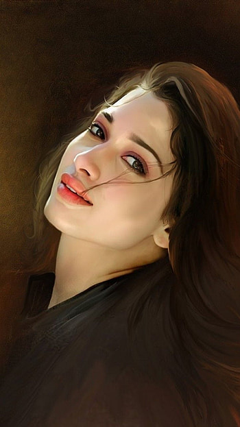 Tamanna Bhatia, digital painting HD phone wallpaper