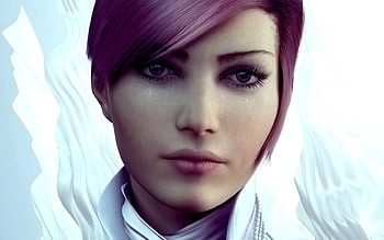 CG Girl, purple hair, cute, cgi, angel, beauty, abstract, amazing, adorable, female, stunning, sweet, gorgeous, girl, beautiful, people, fantasy, pretty, dreaming, face HD wallpaper