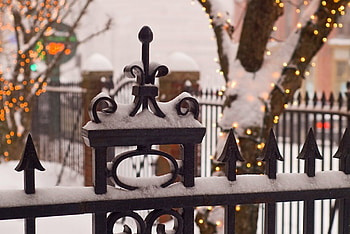 Winter, bokeh, snowy, lights, snow, nature, winter time HD wallpaper