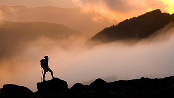 Hiking mountain , backgrounds HD wallpaper