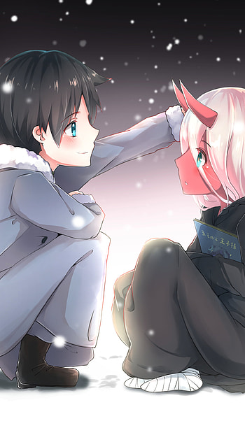 Zero Two & Hiro Winter Moment – Darling in the FranXX Anime, Zero Two (Darling in the FranXX), Anime, Darling in the FranXX HD phone wallpaper