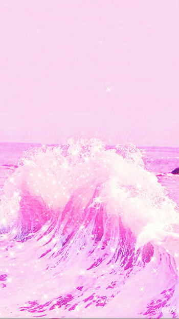 Pink aesthetic waves, magenta, ocean HD phone wallpaper