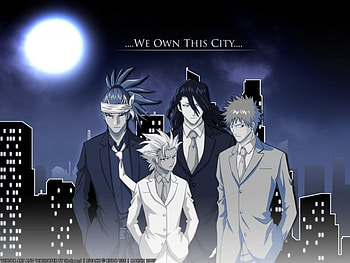 Four Guys of the Destiny, bleach, ichigo, anime, renji, byakuya, toshiro HD wallpaper