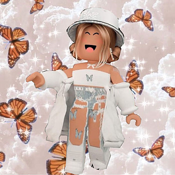 Roblox gfx that I made butterfly aesthetic. Cute background, Aesthetic anime, Anime, Preppy Roblox HD phone wallpaper