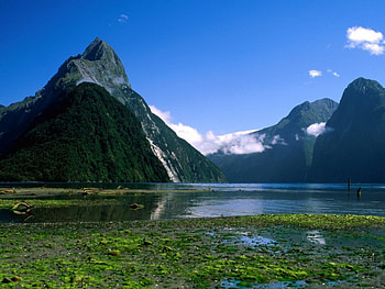 mitre peak milford sound, nature, mountains, scenic HD wallpaper