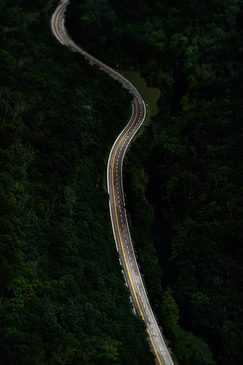 Texas road, aerial view, night HD phone wallpaper
