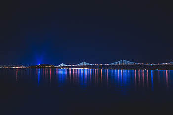 Bridge Night Reflection, bridge, world, graphy, night, reflection HD wallpaper