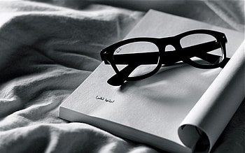 Miscellanea, Miscellaneous, Cloth, Bw, Chb, Notebook, Glasses, Spectacles HD wallpaper