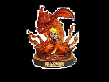 NINE TAILED FOX!!, musthave, ninetailedfox, red, naruto, statue HD wallpaper