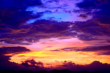 Cumulus Clouds Evening Silhouette, silhouette, nature, clouds, evening HD wallpaper