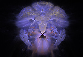 Pretty blue, blue, pink, fractal, fractals HD wallpaper