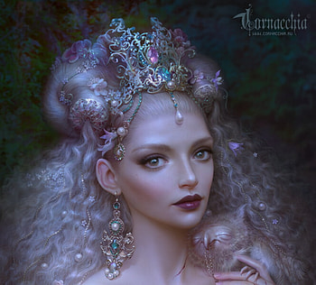 Tenderness that hurts, frumusete, gorgeous, olga cornacchia, cornacchia art, cornacchiaart, girl, hand, jewel, superb, fantasy, key, face, creature HD wallpaper