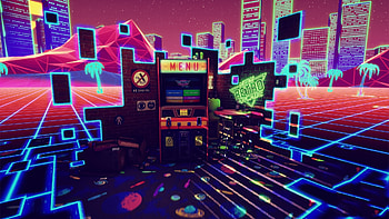 Retro game, artwork, synthwave HD wallpaper