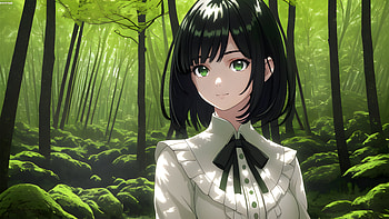 A girl in a forest, AI Art, Anime, girl, anime girl HD wallpaper