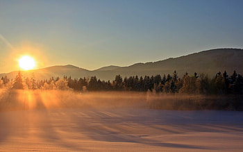 *** Winter sunset ***, winter, nature, snow, sunset HD wallpaper