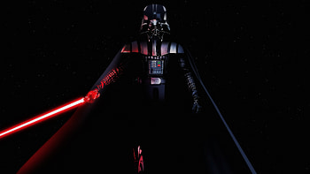 Darth Vader, , Black background, Lightsaber duel HD wallpaper