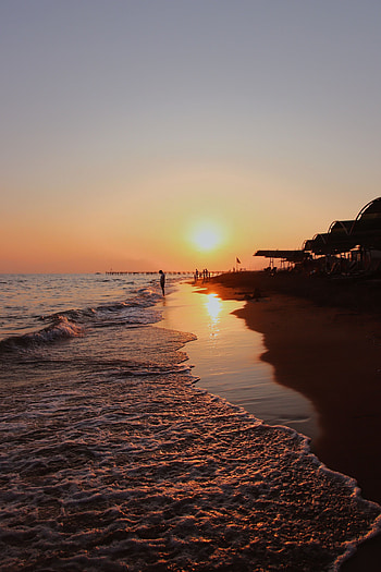 People, Sunset, Twilight, Beach, Coast, Miscellanea, Miscellaneous, Dusk, Garden HD phone wallpaper