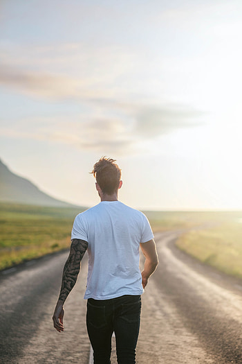 Nature, Miscellanea, Miscellaneous, Road, Stroll, Human, Person, Sunlight HD phone wallpaper